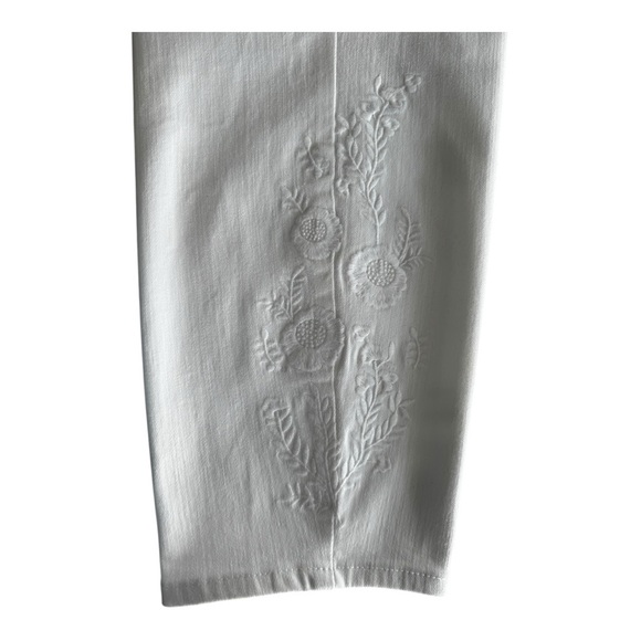 Talbots High-Waist Jegging Crop Jeans with Embroidery - Picture 4 of 5